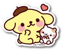 "Sanrio Yurukawa Heart" Die-Cut Sticker - Rosey’s Kawaii Shop